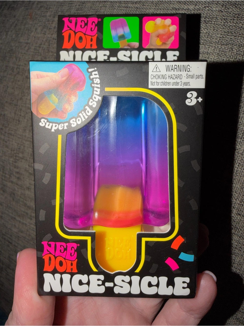 NeeDoh Nice-Sicle Solid Squish Popsicle Toy - Purple/Blue/Pink/Yellow